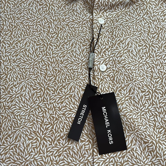 Michael Kors Tan Casual Button Down Shirt - Picture 3 of 11